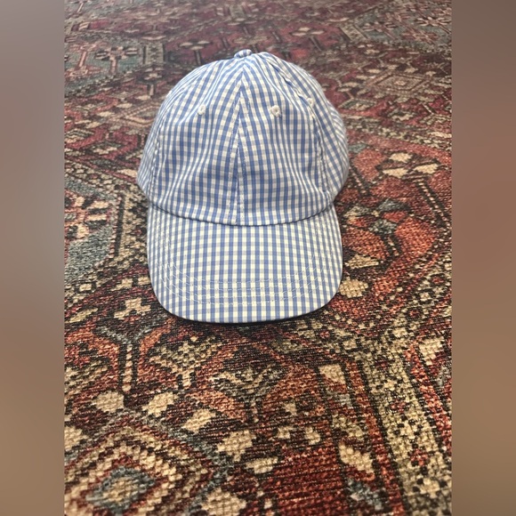 Light Blue/White Gingham BP Nordstrom Baseball cap, one size NWT - Picture 3 of 7